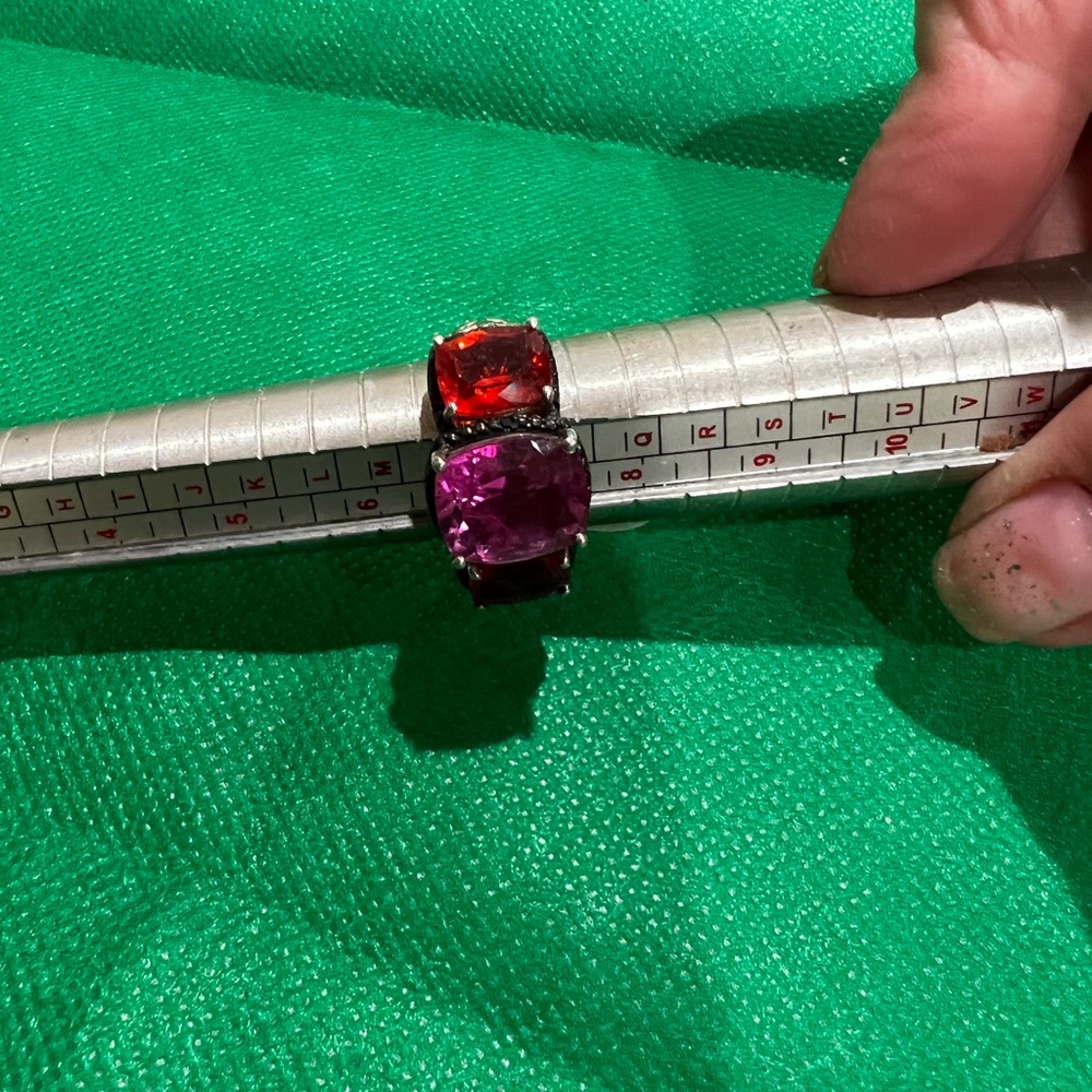 New listing- Ruby sterling silver ring - Picture 6 of 13